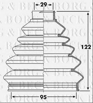 BORG & BECK bcb6139 -  Пыльник, приводной вал
